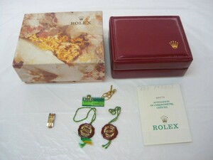 1000円スタート 腕時計付属品のみ ROLEX ロレックス 空箱 外箱 鉱石柄/内箱 化粧箱/赤タグ/プライスタグ/枕/ギャランティ/コマ 10 O10018