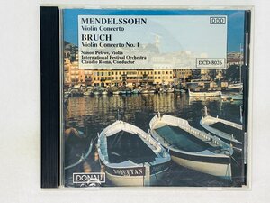 即決CD MENDELSSOHN Violin Concerto / BRUCH / Simon Petrov Claudio Roma DCD-8026 F04