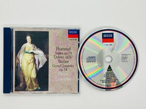 即決CD 独盤 HUMMEL SEPTET QUINTET / WEBER GRAND QUINTETTO / Melos Ensemble Germany 430 297-2 Z61