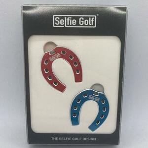 ゴルフマーカー チップマーカー ラウンド用品 馬蹄形 幸運 SelfieGOLF