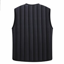 新品 フリース裏地 ウォーム ベスト vest 防寒ベスト ブラック（黒）サイズ 2XL_画像2