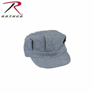 （新品）ロスコ ヒッコリーストライプ エンジニア キャップ Rothco Hickory Stripe Engineer Cap ブルーストライプ サイズM【送料無料】