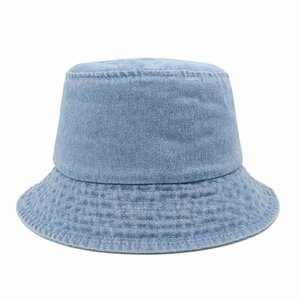 新品: デニム バケット ハット Denim Bucket Hat　(ミディアム インディゴ ブルー色）【送料無料】