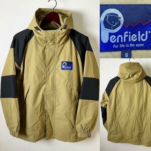 【USED 美品】ペンフィールド Penfield マウンテン パーカー ベージュ×ブラック 切替え メンズ ナイロン ジャケット シェル ジャケット S