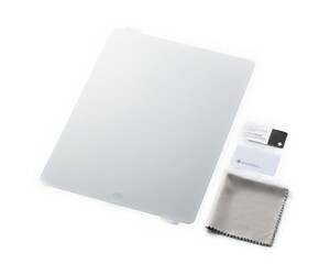 Simplism iPad3 iPad2 液晶保護 フィルム 光沢 クリスタルクリア クリーニングクロス TR-PFIPD2-CC