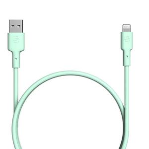 ファンマックスジャパン シリコン素材 柔らか ライトニングケーブル USB-A to Lightningケーブル (1.0m) CellCube [1m]　白群 薄緑 