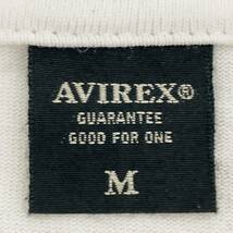 YH0037 美品 AVIREX アヴィレックス メンズ Tシャツ 半袖 丸首 胸ポケット M 白 総柄 綿100％ 万能上質 古着 ベーシックカジュアルスタイル_画像9