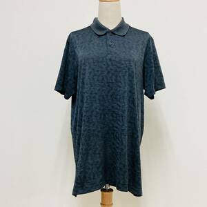 YH0071 美品 UNIQLO SPRZ NY ユニクロ メンズ DRY-EX ポロシャツ 薄手 透け感 ゆったり XL グレー 上品 万能 ベーシックカジュアルスタイル