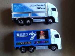 【希少・中古】トミカ 日野プロフィア 特注 ハイブリット ウイングバン + 日野プロフィア 葛飾トラック TOMICA ミニカー トラック HINO