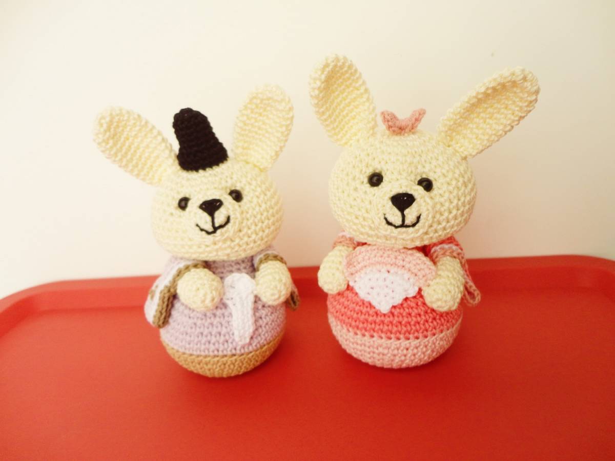 ∴Price reduced∴【Hina doll】Rabbit*Off-white*Handmade*133*Rabbit*Ecru, Handmade items, interior, miscellaneous goods, ornament, object