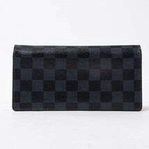 ★美品★一スタ 正規品　LOUIS VUITTON ルイヴィトン ポルトフォイユ ブラザ 長財布 二つ折り財布 ロングウォレット ダミエ ブラック系 _画像3