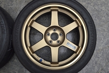 【鍛造 軽量品】RAYS VOLK RACING TE37 17in 8J +44 PCD100 ブリヂストン ポテンザ S007A 225/45R17 インプレッサ レガシィ BRZ 86 即納可_画像4