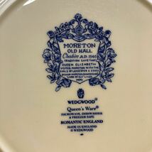 WEDGWOOD ウエッジウッド ウェッジウッド MORE TON OLD HALL Queen's Ware プレート大皿 皿 盛皿 飾皿 食器 ブルー_画像7