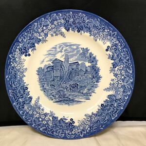 WEDGWOOD ウエッジウッド ウェッジウッド MORE TON OLD HALL Queen's Ware プレート大皿 皿 盛皿 飾皿 食器 ブルー