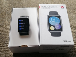 美品★HUAWEI ファーウェイ WATCH FIT2★ACTIVEアクティブ★スマートウォツチ★ミッドナイトブラック★日本正規品★Bluetooth通話／心拍計