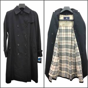 3481 BURBERRY LONDON バーバリー ロンドン トレンチコート Wトレンチ ダブルトレンチ ブラック 黒 コート ロング タグ付き サイズ40 