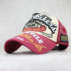 ★Streat Biker's バイカー メッシュキャップ R メンズ レディース モーター系 アメカジ 野球帽 ★