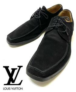 LOUIS VUITTON MENS スエード レースアップドレスシューズ ルイヴィトン 革靴 ビジネスshoes ブラック 黒　