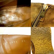 LOUIS VUITTON MENS サイドジップ スエードブーツ ルイヴィトン チャッカブーツ ブーティー ショートboots ブラウン 6 1/2 25.5cm_画像10