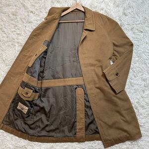 最高峰ピュアカシミヤ100%!!!CROMBIE ステンカラーコート【極艶の肌触り】ロング クロンビー キャメルブラウン 高級スコットランド製