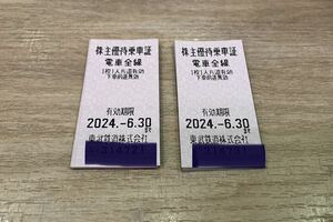 【東武鉄道】株主優待乗車証20枚 2024.6.30