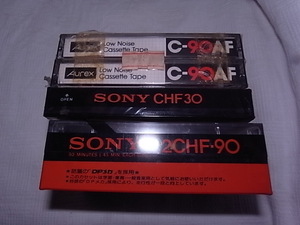 SONY CHF-90 2点、SONY CHF-30 1点、Aurex C-90AF 2点 未開封 計5点