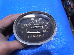 古いヤマハ車のスピードメーター