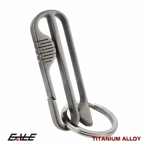  titanium сплав производства ремень крюк имеется kalabina крюк брелок для ключа зажим серебряный MG0006