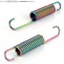 汎用 103mm センター スタンド スプリング バネ 焼チタンカラー 錆 破損 交換 ドレスアップに S-682-ENA_画像2