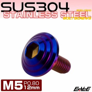 M5×12mm ボタンボルト シェルヘッド SUS304ステンレス カスタムデザイン 焼チタンカラー TR0116