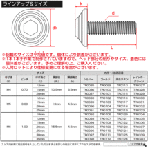 M5×12mm ボタンボルト シェルヘッド SUS304ステンレス カスタムデザイン ゴールド TR0102_画像4