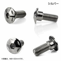 ブレーキ ディスクローター ボルト ホンダ用 M8×25mm P=1.25 ステンレス 削り出し スターヘッド シルバー TD0223_画像2