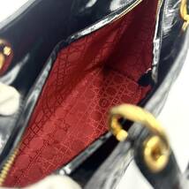 1円〜　【美品】　Christian Dior クリスチャンディオール　カナージュ　2wayバッグ　ショルダーバッグ　ハンドバッグ　エナメル　K123_画像7