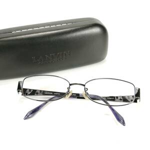 LANVIN 眼鏡 LN27119 ブラック×ブルー系 メガネ ランバン レディース ケース付き 度入り
