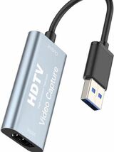 【2023新登場 l キャプチャーボード】 USB3.0 & HDMI 変換アダプタ HD画質録画 HD1080P/4K電源不要 小型軽量_画像1