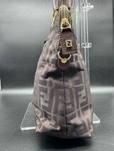 【0313】フェンディ FENDI SAS ズッカ柄 ハンドバッグ ナイロン レザー ショルダー　ストラップ付き_画像3