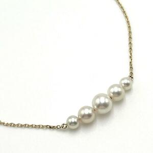 【5連】ミキモト　MIKIMOTO　 レディース　ネックレス　ペンダント　パール　真珠　ゴールド