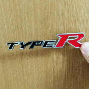 Type R （タイプR ）金属製３Dエンブレム Aタイプ 1枚の画像3