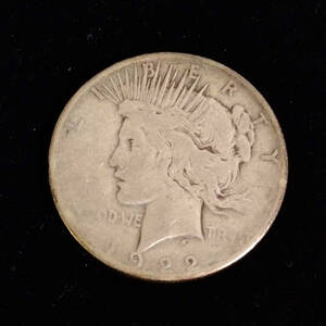 LIBERTY リバティー 銀貨 アメリカ 古銭 ピースダラー 1ドル 1922年 シルバー