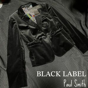 Paul Smith BLACK 新品 リボン ベロア ジャケット テーラードジャケット 