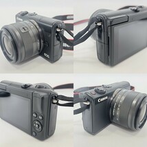 【1円】Canon EOS M100 キャノン 0.25m/0.8ft 15-45㎜ IMGE STABILIZER ★ MACRO 1.0m/3.3ft 55-200㎜ ミラーレス 一眼レフ カメラ 240101_画像4