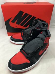 ■未使用 NIKE WMNS AIR JORDAN 1 RETRO HI OG SATIN BRED AJ1 ナイキ エアジョーダン1 サテンブレッド FD4810-061 メンズ27cm ●240123