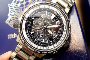 美品正規 定価約27万 ◆シチズン プロマスター CC7015-63E ブルーインパルス/500本限定◆ GPS衛星電波時計 チタン製 メンズ腕時計