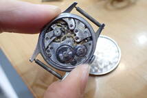 時計店在庫 1920年頃 ◆シチズン 彫刻ケース スモセコ/ツートン文字盤 手巻きアンティーク腕時計_画像2