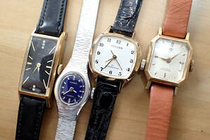 タグ付き未使用 デッドストック ◆ シチズン/オリエント 手巻き レディース腕時計 まとめて4本セット