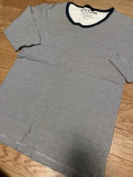 5部袖ボーダーTシャツ　メンズMサイズ　【9】