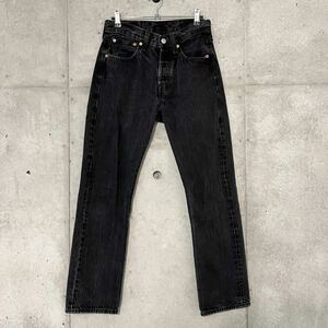 1000円スタート【Levi's】501 ブラックデニム リーバイス デニムパンツ ジーンズ ヴィンテージ 後染め W28L30