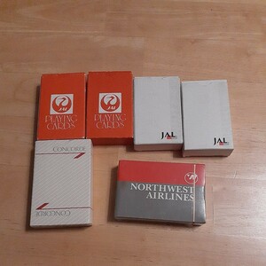 JAL 日本航空　CONCORDE　コンコルド　NORTHWESTAIRLINES トランプ　未使用　レア　コレクション レトロ