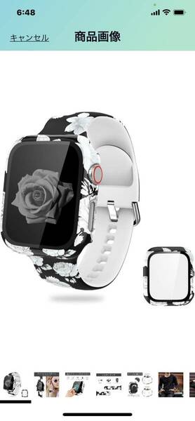 f53 Apple Watch バンド 保護ケース付き 3D全面保護カバー 傷防止 耐衝撃アップルウォッチカバー iWatch SE Series 6/5/4/3/2/1に対応 44mm