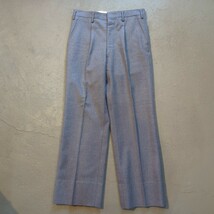 Vintage ウール スラックス メンズ S相当 パンツ ボトムス テーパード ブルー ヴィンテージ ビンテージ 日本製_画像1